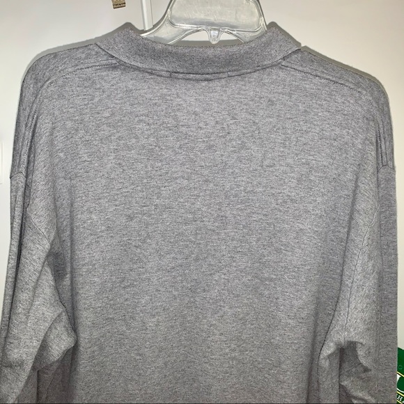 Vintage 90s Polo Golf Long Sleeve Henley Polo Shirt Mens Gray Large - Picture 5 of 6